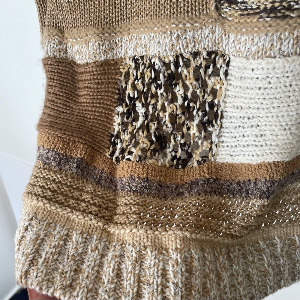 Carducci Pullover Sweater Patchwork Pattern Knit - image 7